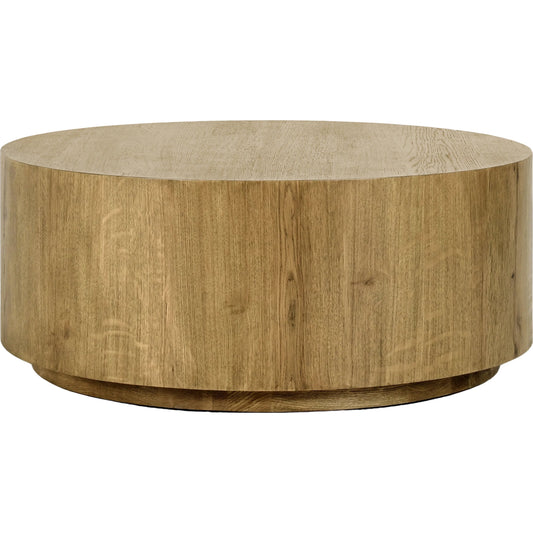 Layne Round Coffee Table by Classic Home. Made from oak veneer in a modern style.