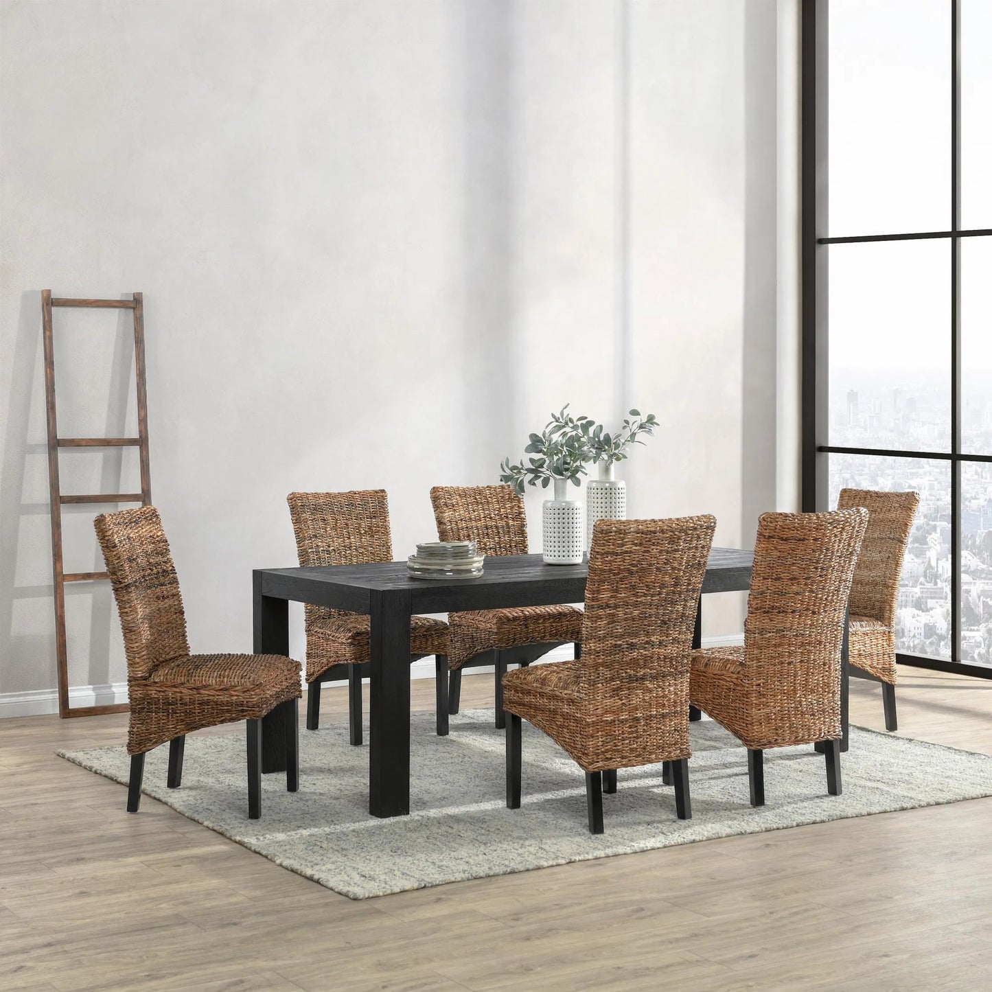 008 SI-2238825 | Closeup | Parsons 84" Oak Wood Dining Table by Kosas Home. Made from oak in a unique style.