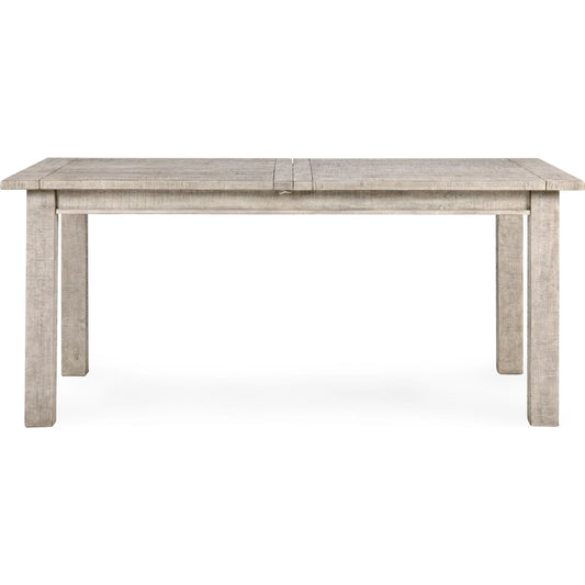 001 SI-2453393 | Primary Silo | Driftwood Reclaimed Pine Extension Dining Table by Kosas Home in antique ivory and beige. Made from reclaimed pine wood in a transitional style.