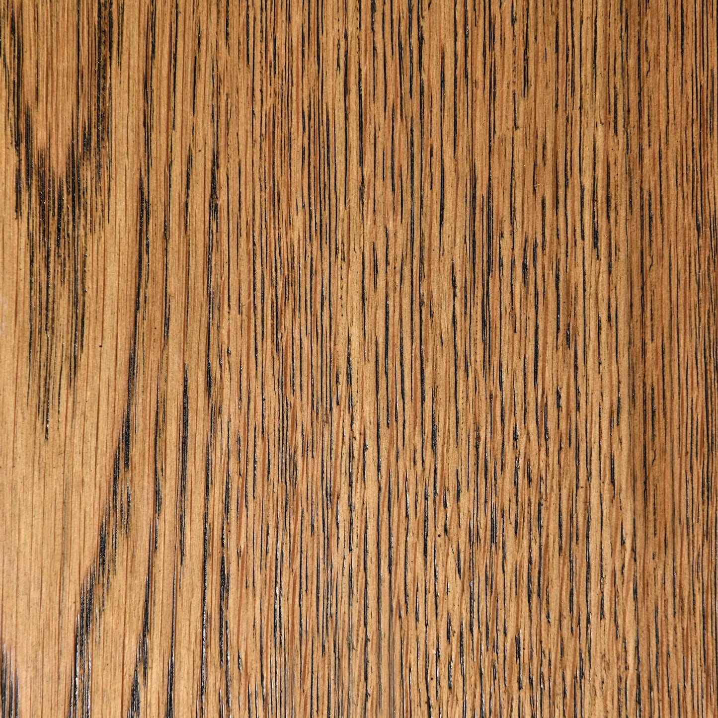 006 SI-2249238 | Closeup | Catta Round Wood End Table by Kosas Home in light brown, black. Made from oak veneer, iron in a unique style.