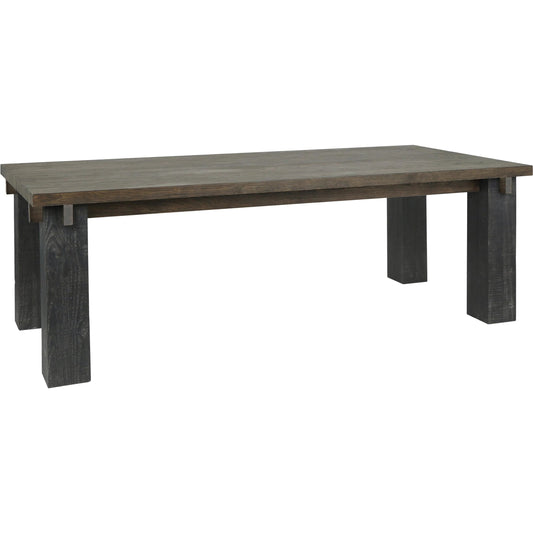Duncan 90" Wood Dining Table by Classic Home in brown,black. Made from unique in a modern style.