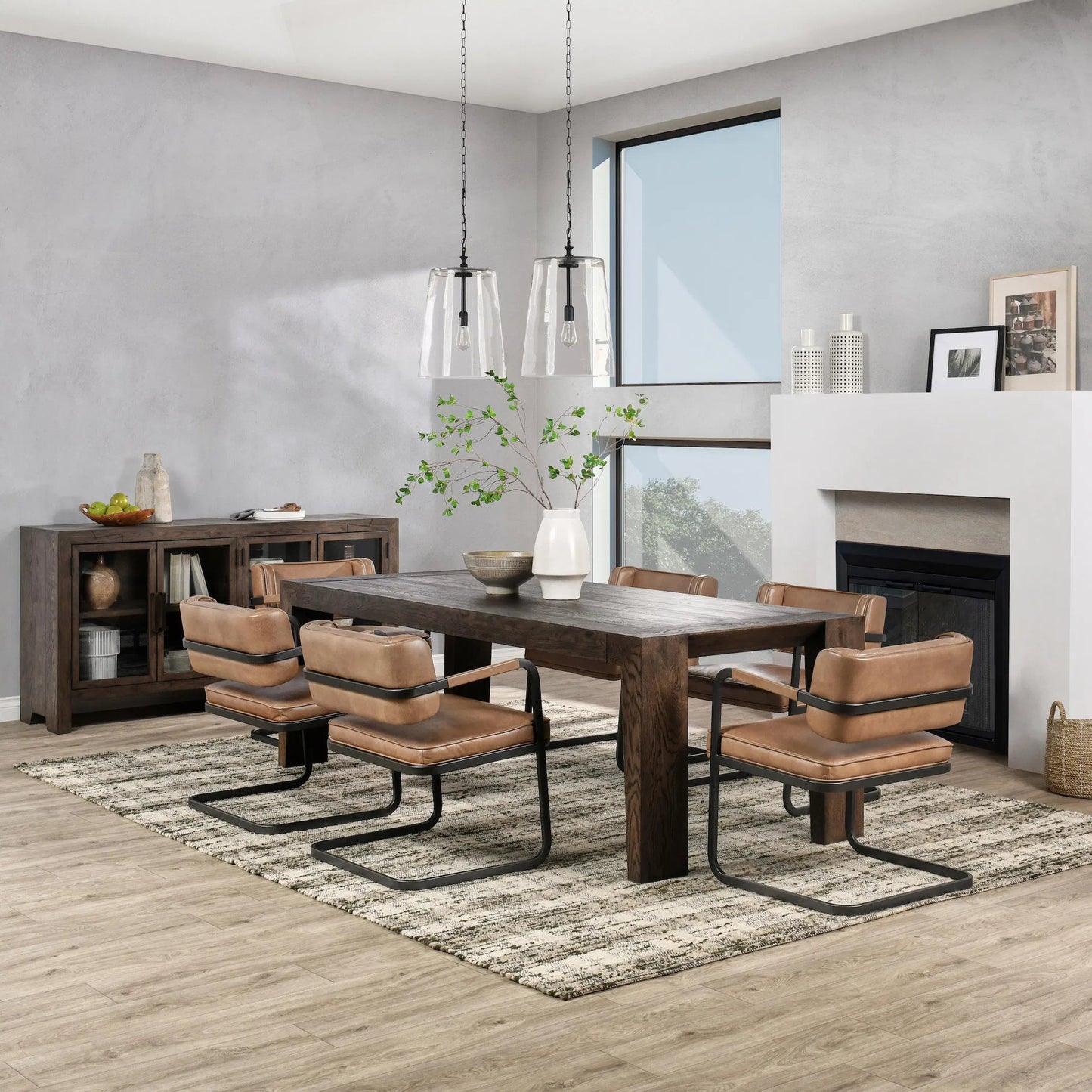 009 SI-2237267 | Lifestyle | Troy 89" Reclaimed Oak Wood Dining Table by Classic Home in brown. Made from unique in a traditional style.