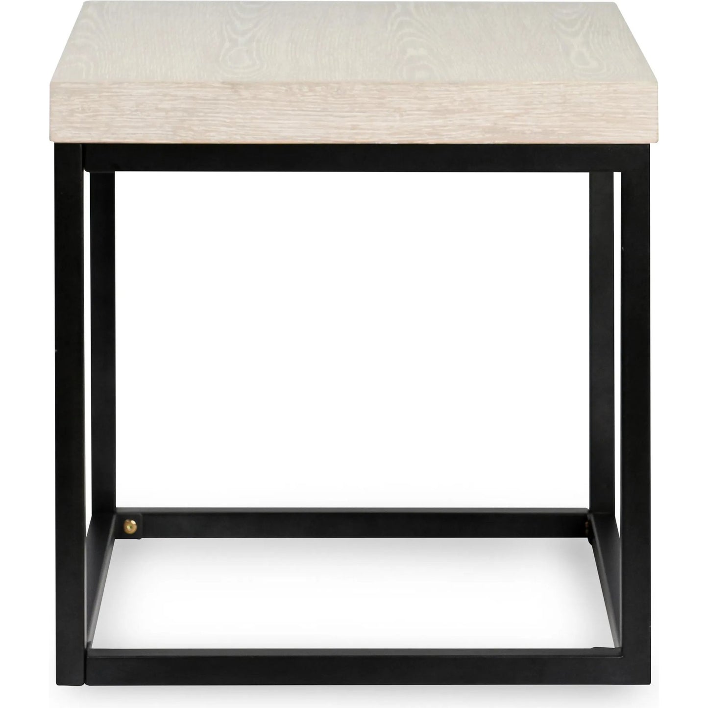 002 SI-2249240 | Additional Silo | Catta Square Wood End Table by Kosas Home in white, silver. Made from oak veneer, iron in a unique style.