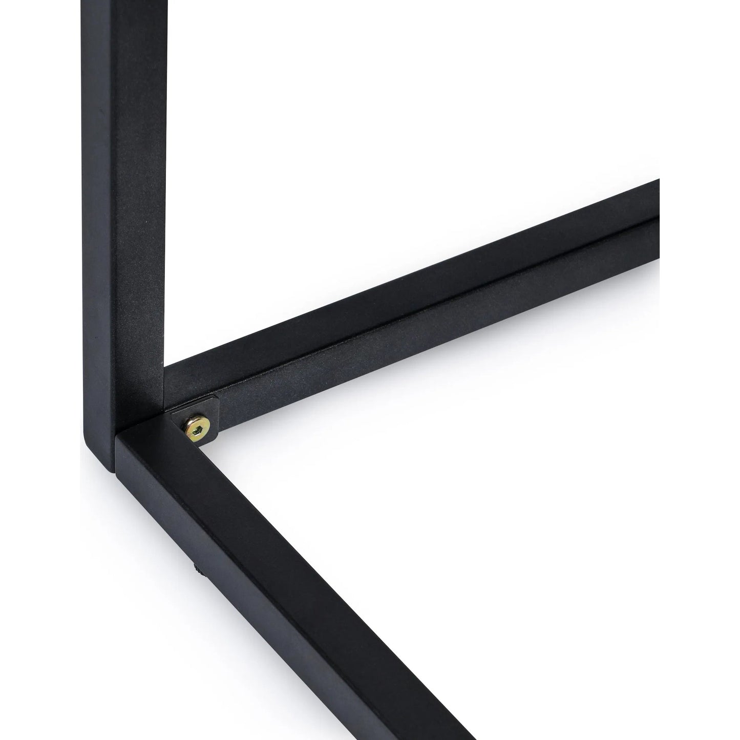 004 SI-2249240 | Closeup | Catta Square Wood End Table by Kosas Home in white, silver. Made from oak veneer, iron in a unique style.
