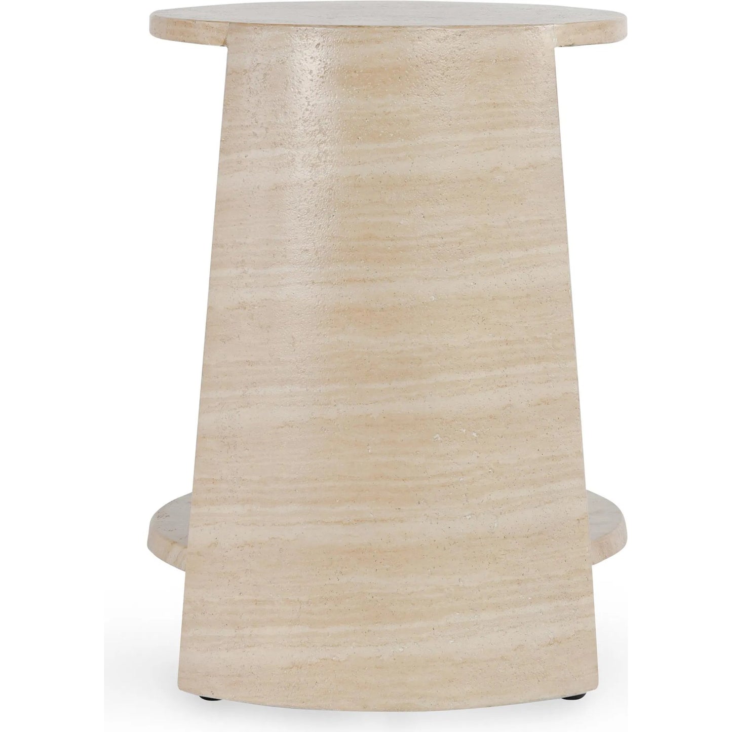 002 SI-2238831 | Additional Silo | Rosen Outdoor Round Stone End Table by Classic Home in beige. Made from glass fiber reinforced concrete stone in a transitional style.