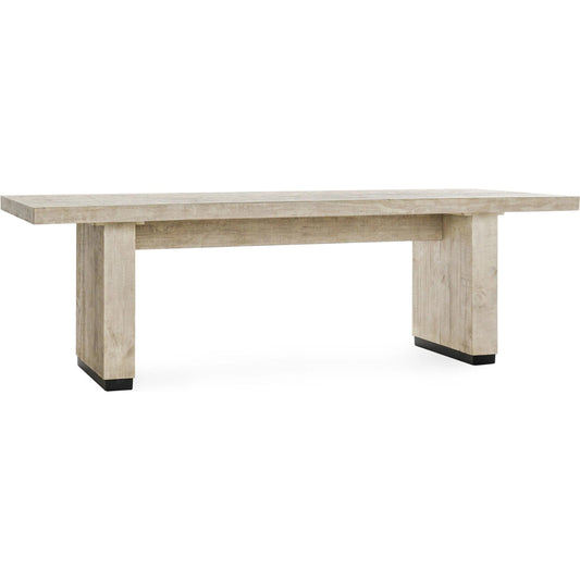 Lynx 94" Reclaimed Pine Wood Dining Table by Classic Home in white. Made from reclaimed pine in a modern style.