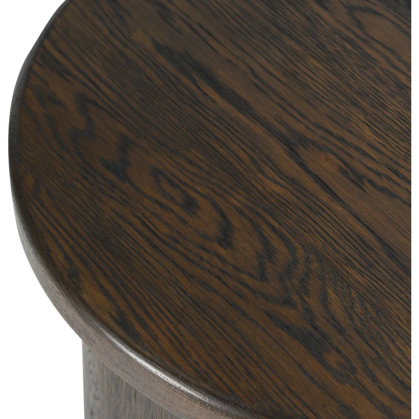 004 SI-2238841 | Closeup | Runa 22" Wood End Table by Classic Home in brown. Made from oak veneer in a traditional style.