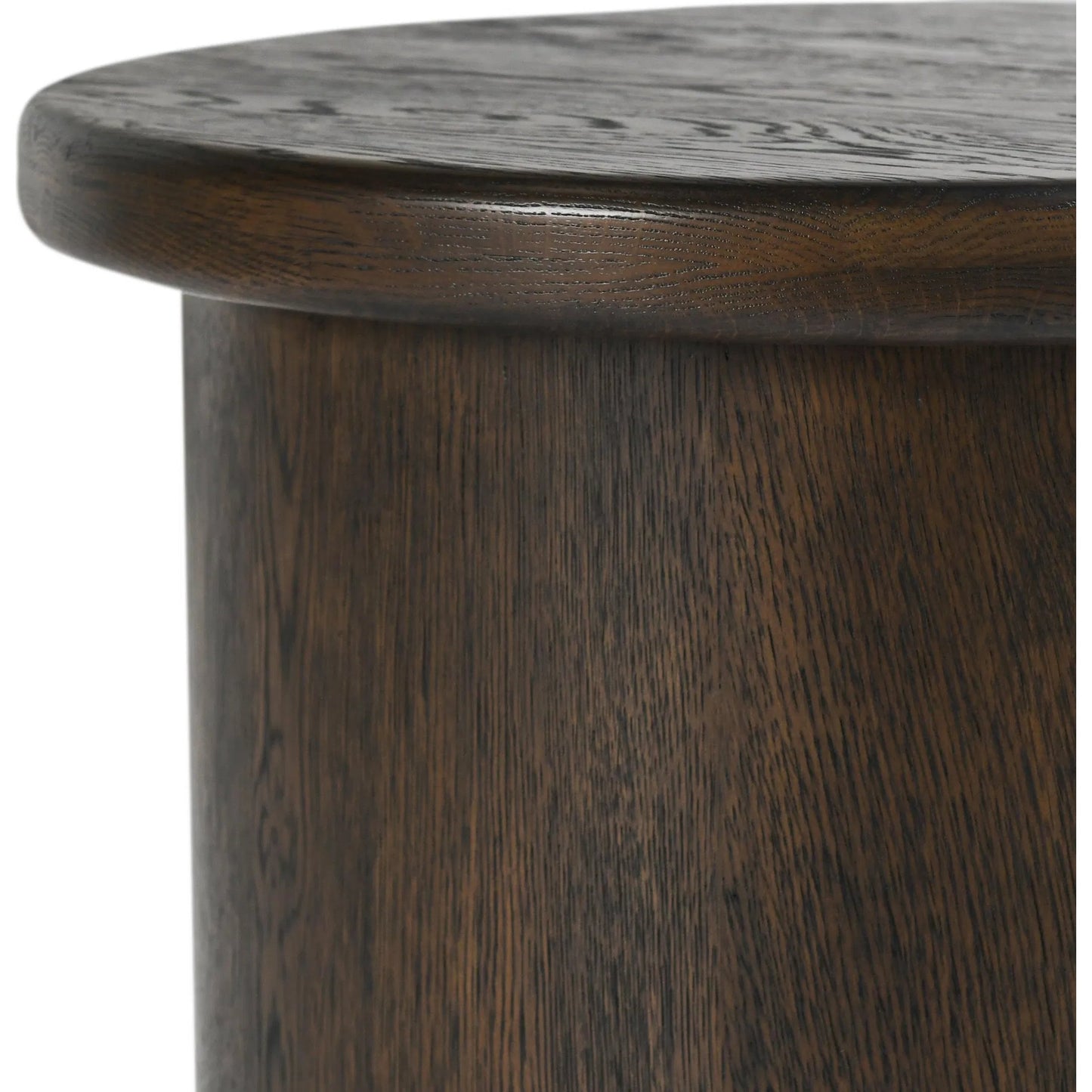 003 SI-2238841 | Closeup | Runa 22" Wood End Table by Classic Home in brown. Made from oak veneer in a traditional style.
