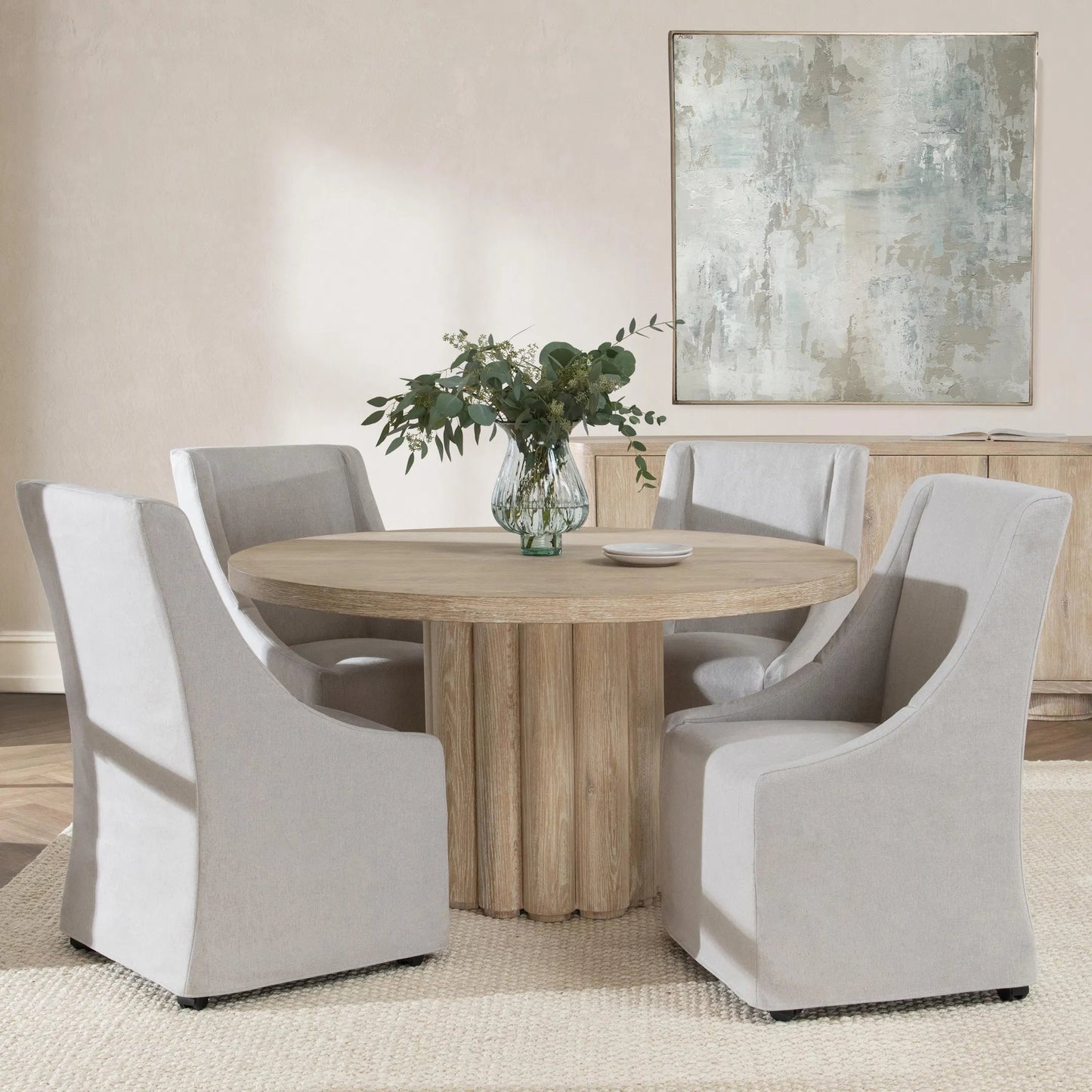 029 SI-2353725 | Lifestyle | Tiber Round Dining Table by Classic Home. Made from unique in a transitional style.