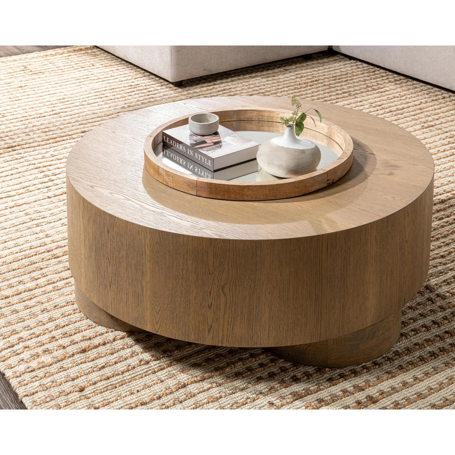 009 SI-2303287 | Lifestyle | Runa Wood Coffee Table by Classic Home. Made from oak veneer in a transitional style.