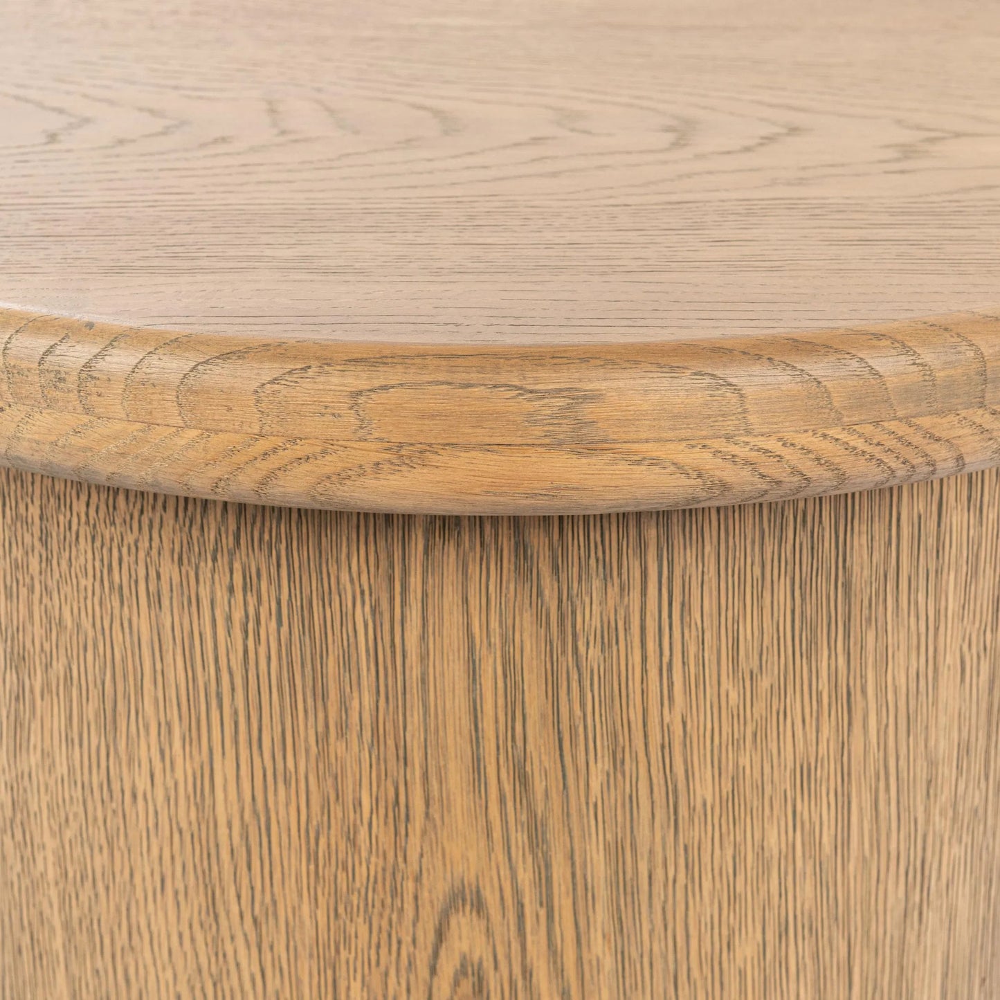 008 SI-2303288 | Closeup | Runa Wood End Table by Classic Home. Made from oak veneer in a transitional style.