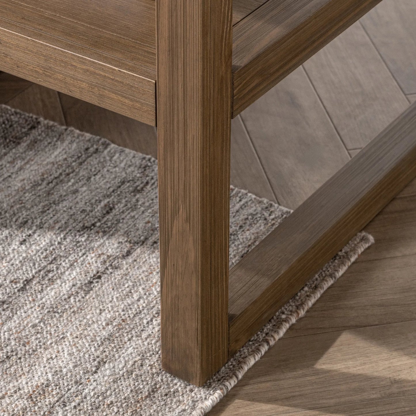 015 SI-2388554 | Closeup | Fenmore End Table by Kosas Home. Made from pine wood in a unique style.