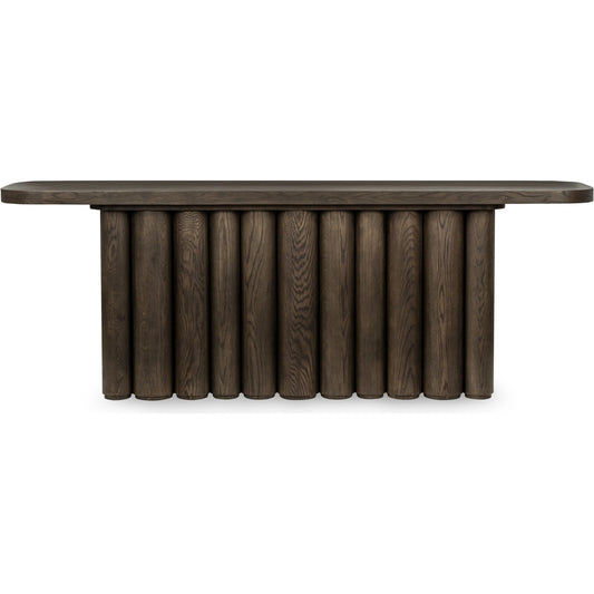 Tiber Wood Console Table by Classic Home. Made from oak wood, oak veneer in a transitional style.