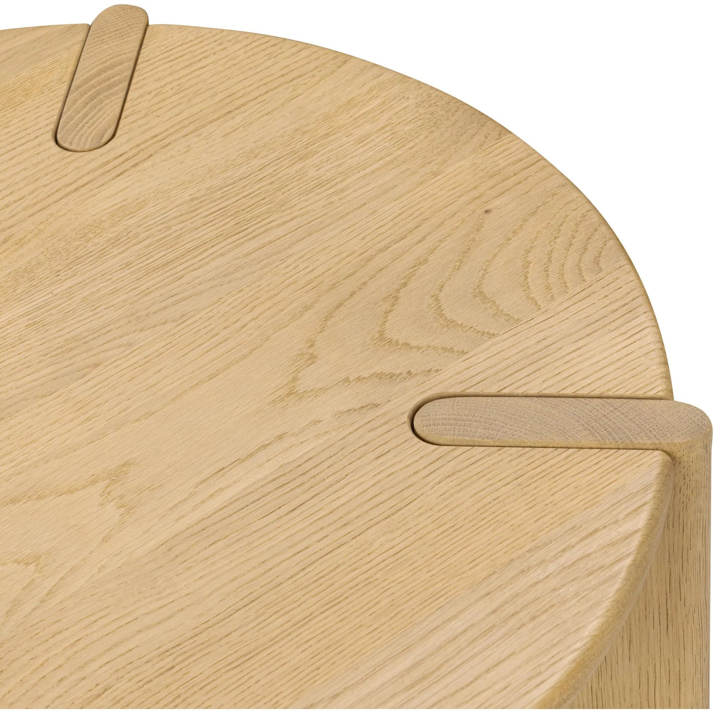 005 SI-2388521 | Additional Silo | Kering Oak Wood Round End Table by Kosas Home in natural. Made from solid oak wood in a unique style.
