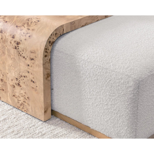 Kenan Coffee Table by Classic Home in creamy ivory. Made from 80% polyester, 20% acrylic in a transitional style.