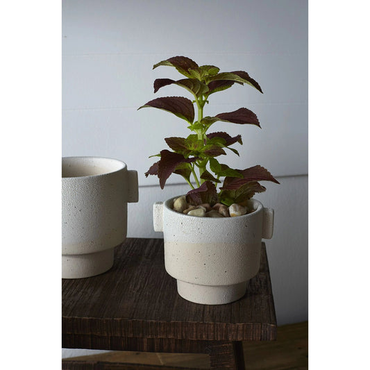Milton Pot by Accent Decor in white. Made from ceramic in a modern style.