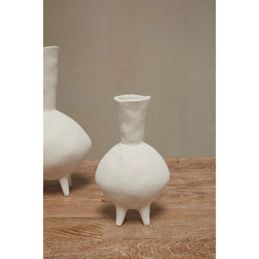 Prado Vase by Accent Decor in off-white. Made from ceramic in a modern style.