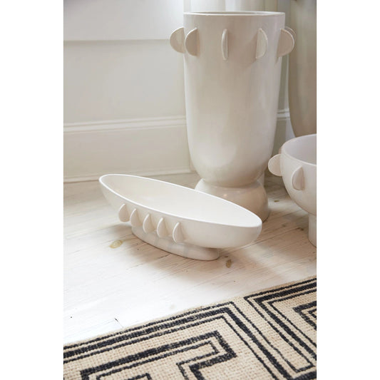 Reverie Boat by Accent Decor in off-white. Made from ceramic in a modern style.