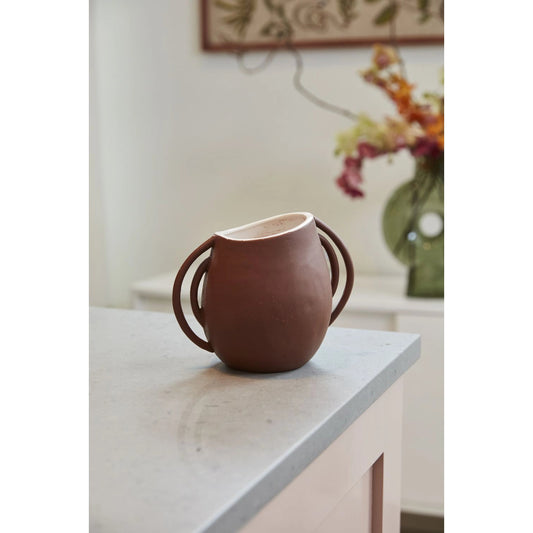 Seneca Vase by Accent Decor in terracotta. Made from ceramic in a modern style.
