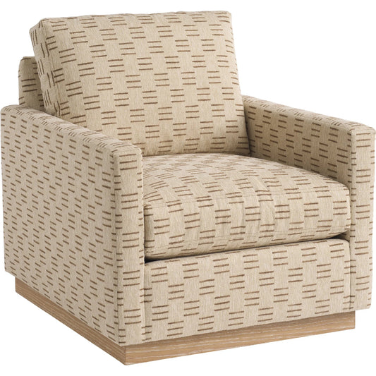 001 SI-2540412 | Primary Silo | Meadow View Swivel Chair by Barclay Butera in beige, tan and tan. Made from mahogany, fabric in a unique style.