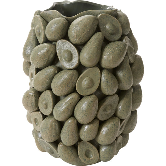 001 SI-2539805 | Primary Silo | Layered Avocado Vase by Accent Decor in green. Made from ceramic in a unique style.