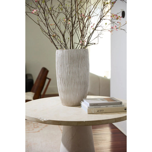 Riptide Planter by Accent Decor in brown. Made from ceramic in a modern style.