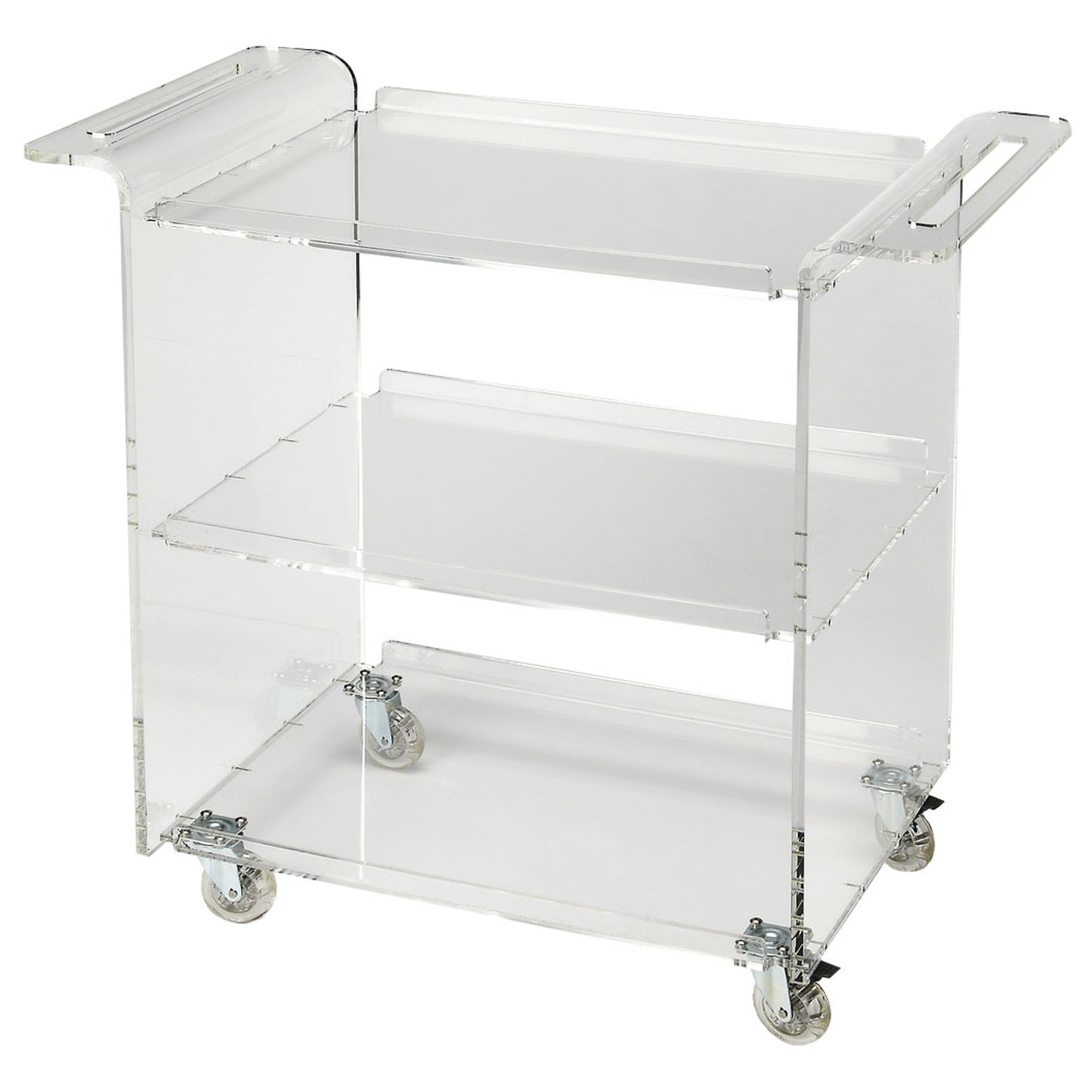 001 O-BUTLER-5169335 | Additional Silo | Crystal Clear Acrylic Trolley Server by Butler Specialty Company in clear and clear acrylic. Made from clear acrylic in a modern style.
