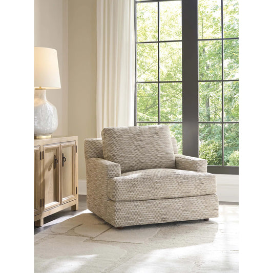 Millington Chair by Barclay Butera in beige, tan. Made from mahogany, fabric in a unique style.