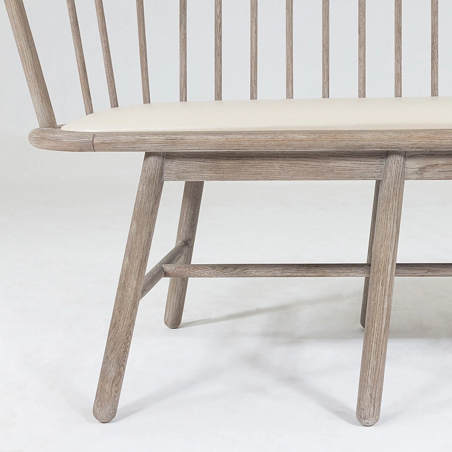 009 SR-702082 | Additional Silo | Spindle Long Bench by Global Views. Made from american oak in a coastal style.