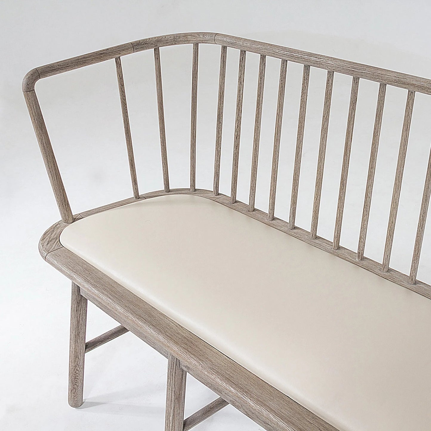 010 SR-702082 | Additional Silo | Spindle Long Bench by Global Views. Made from american oak in a coastal style.