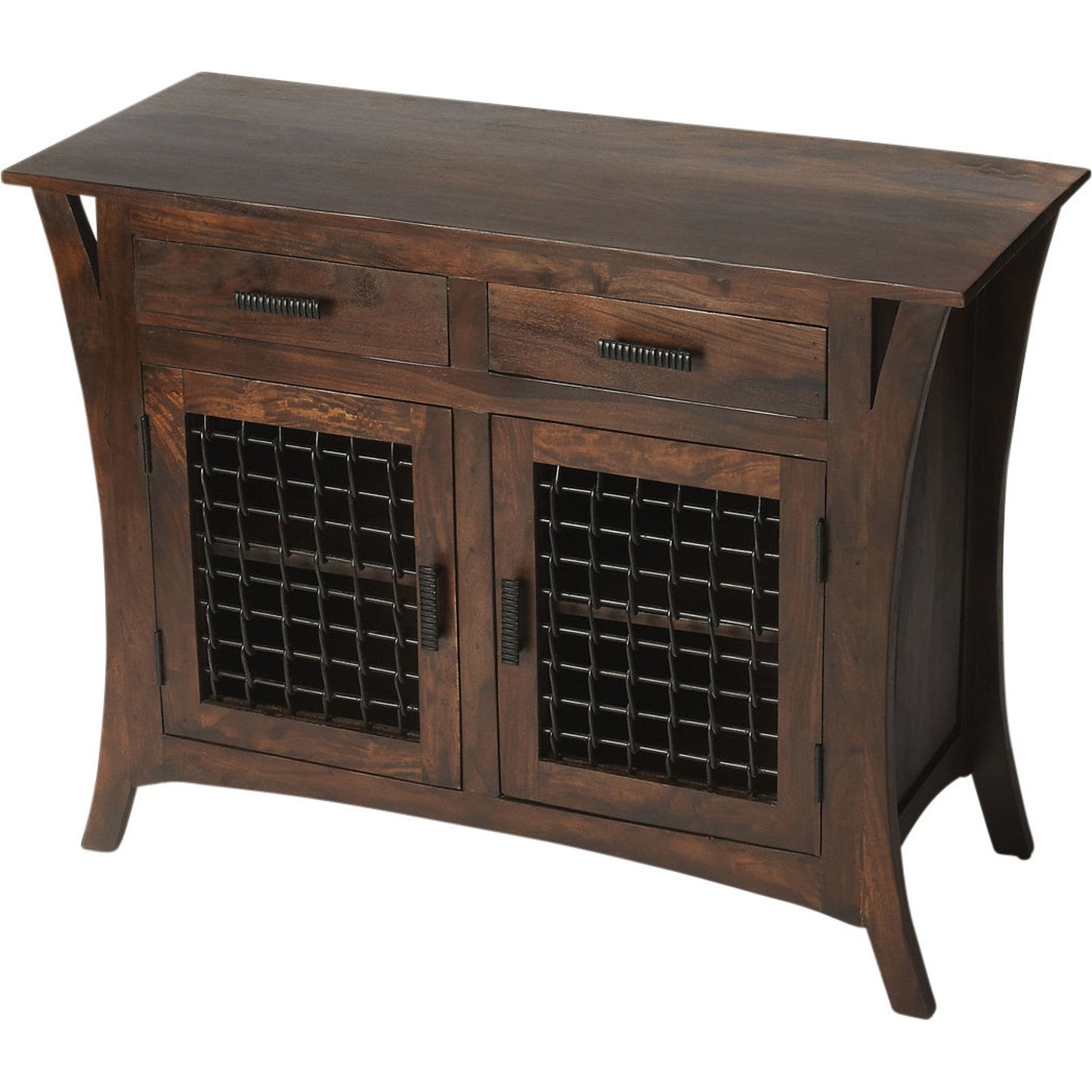 001 O-BUTLER-5180260 | Additional Silo | Ako Modern Console Chest by Butler Specialty Company in dark brown and modern expressions. Made from mango wood solids in a modern style.
