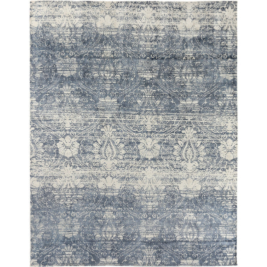 Koda 5187 Rug by Exquisite Rugs in blue. Made from bamboo silk in a unique style.
