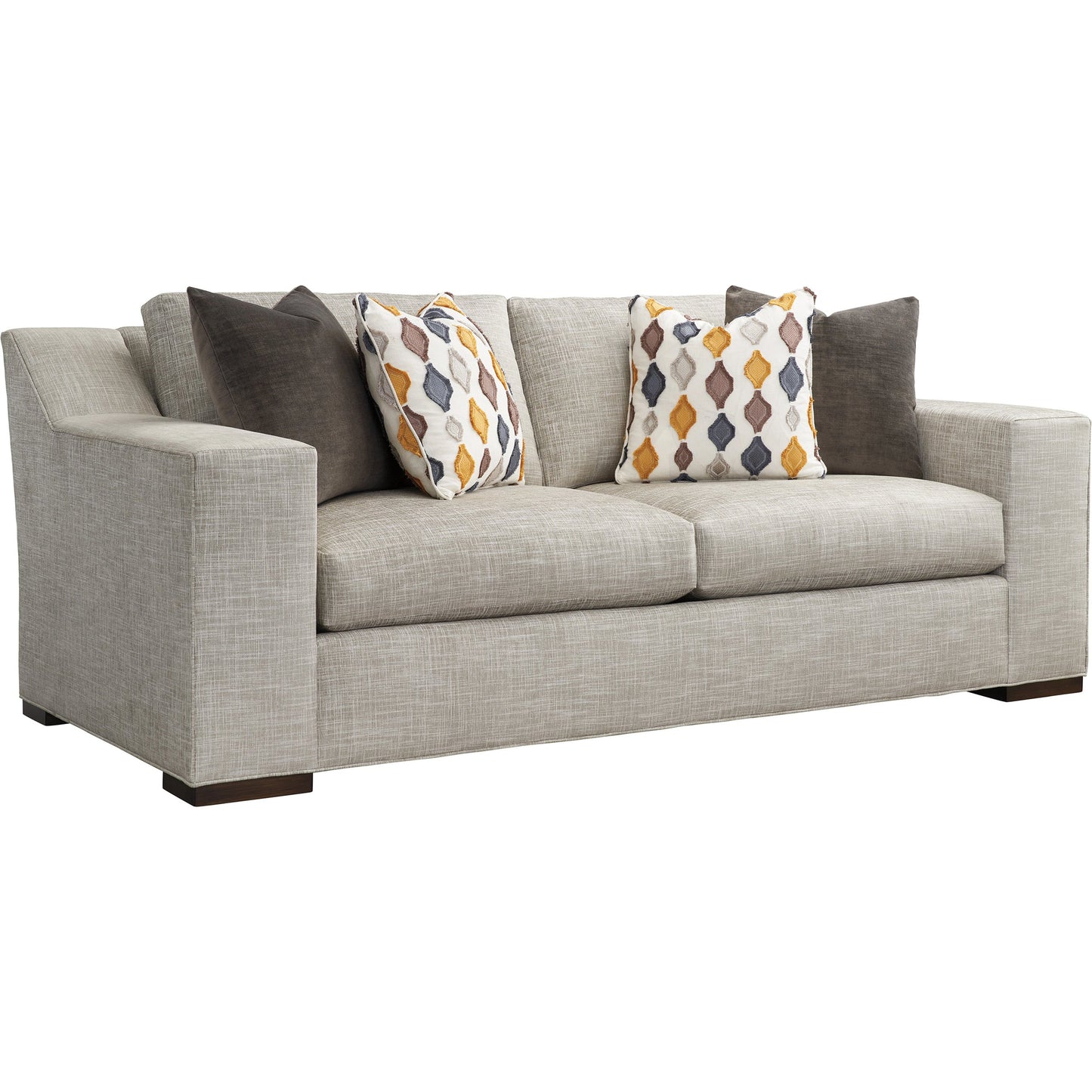 001 SI-1962970 | Additional Silo | Shaws Cove Demi Sofa by Lexington in gray, charcoal, blue, red and gray. Made from unique in a modern style.