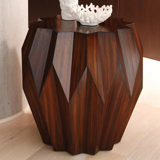 Origami Table by Global Views in dark walnut, walnut, zebra. Made from birch, mdf in a modern style.