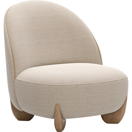 Seta Chair by Caracole in oatmeal and lucent bronze oak. Made from metal in a transitional style.