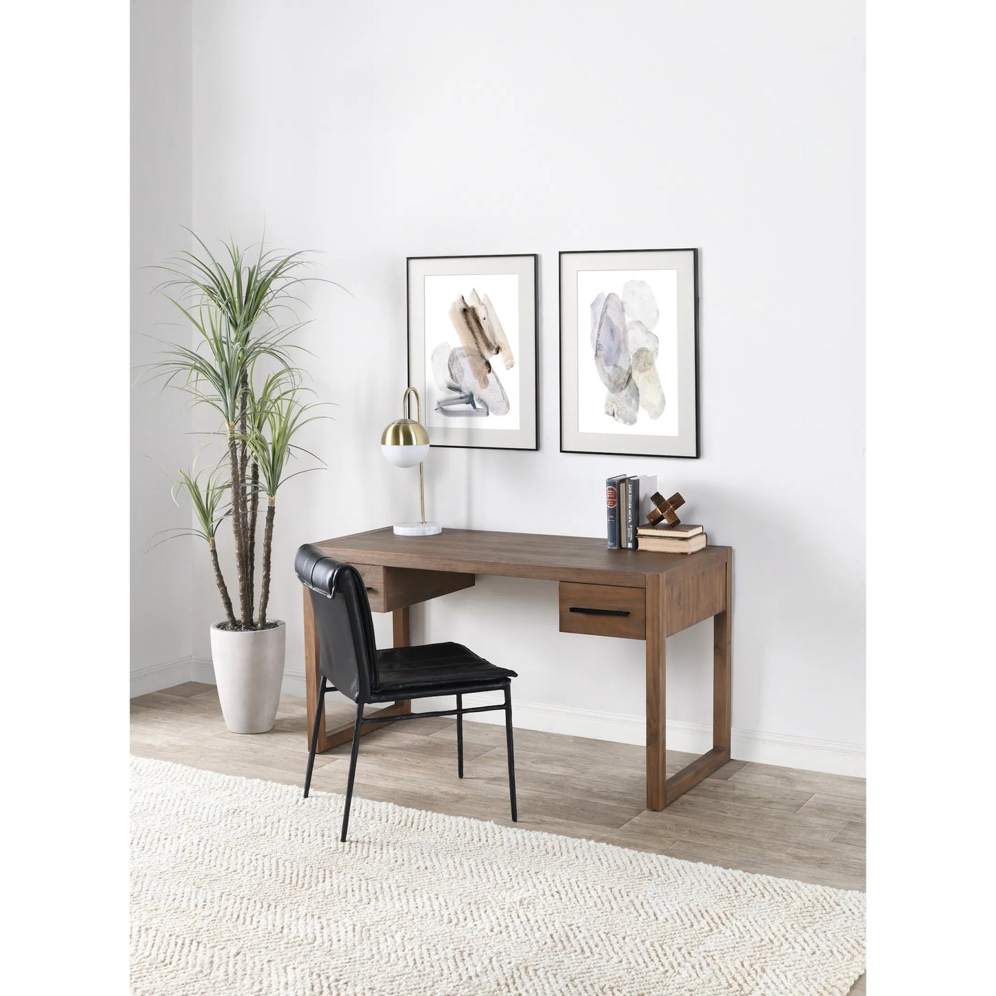 021 SI-2388550 | Lifestyle | Fenmore Desk by Kosas Home. Made from pine wood in a unique style.