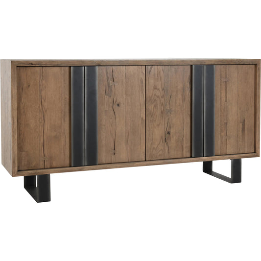 001 SI-2237271 | Primary Silo | Danica Reclaimed Oak 4-Door Buffet by Classic Home in natural,black. Made from unique in a transitional style.
