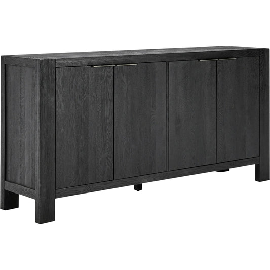 001 SI-2160299 | Primary Silo | Parsons Four Door Sideboard by Kosas Home in matte black. Made from oak wood in a modern style.