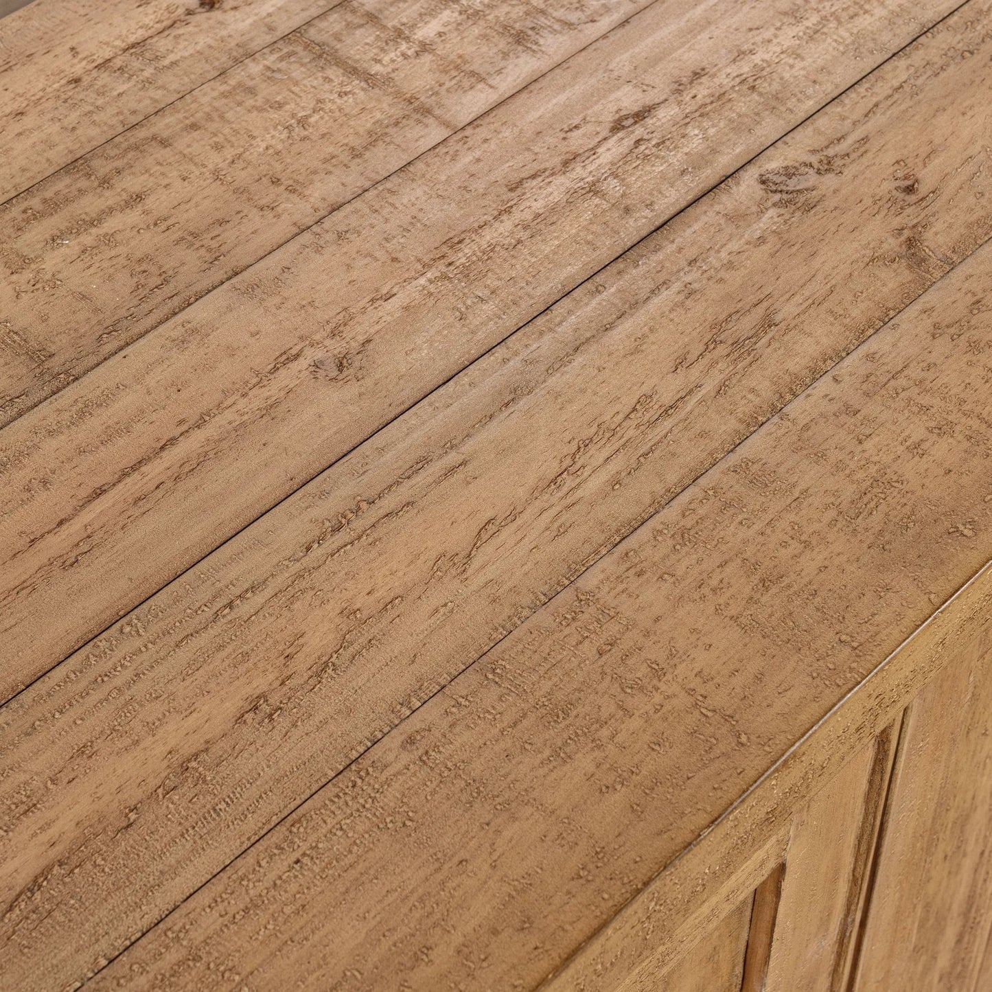 013 SI-2353727 | Closeup | Allegra 4-Door Reclaimed Pine Wood Buffet Sideboard by Kosas Home in natural. Made from reclaimed pine in a unique style.