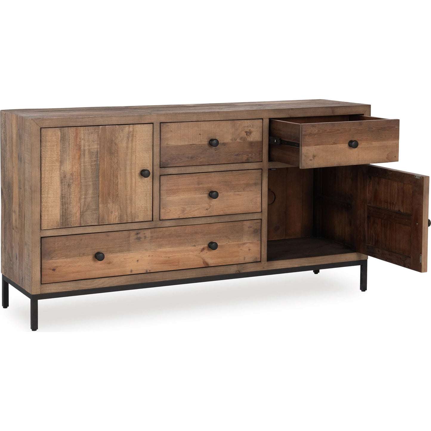 002 SI-2353728 | Additional Silo | Dita Reclaimed Pine Wood Sideboard Buffet by Kosas Home in natural. Made from reclaimed pine in a transitional style.