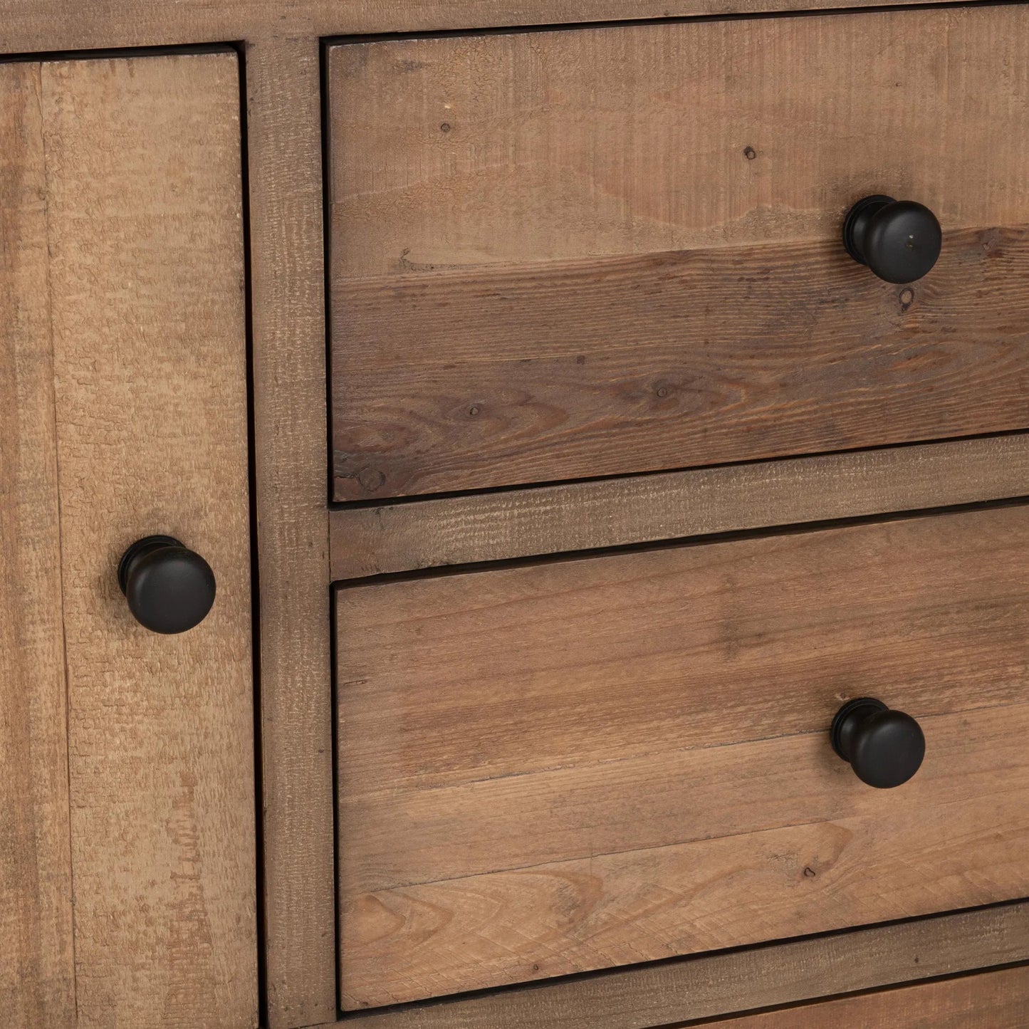 007 SI-2353728 | Closeup | Dita Reclaimed Pine Wood Sideboard Buffet by Kosas Home in natural. Made from reclaimed pine in a transitional style.