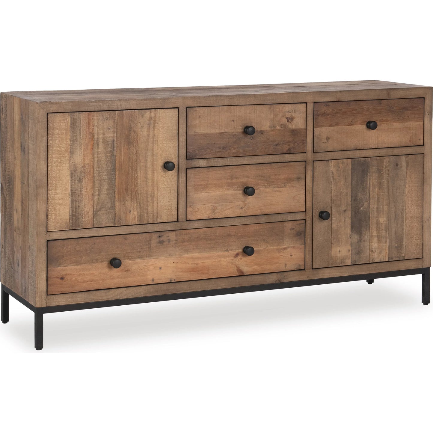 001 SI-2353728 | Primary Silo | Dita Reclaimed Pine Wood Sideboard Buffet by Kosas Home in natural. Made from reclaimed pine in a transitional style.