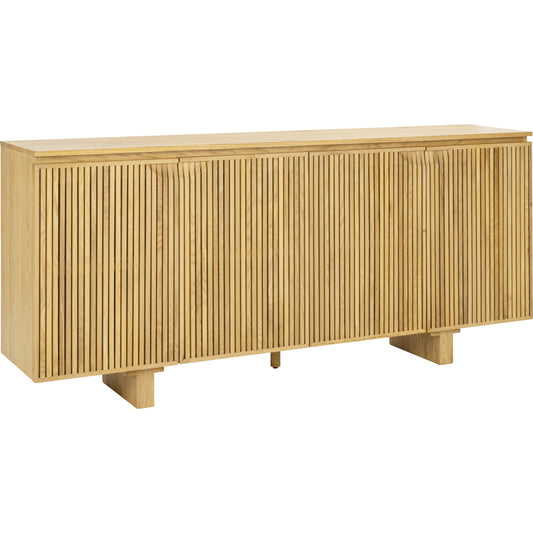 Roya 4-Door Buffet by Classic Home in washed cream. Made from oak veneer in a transitional style.