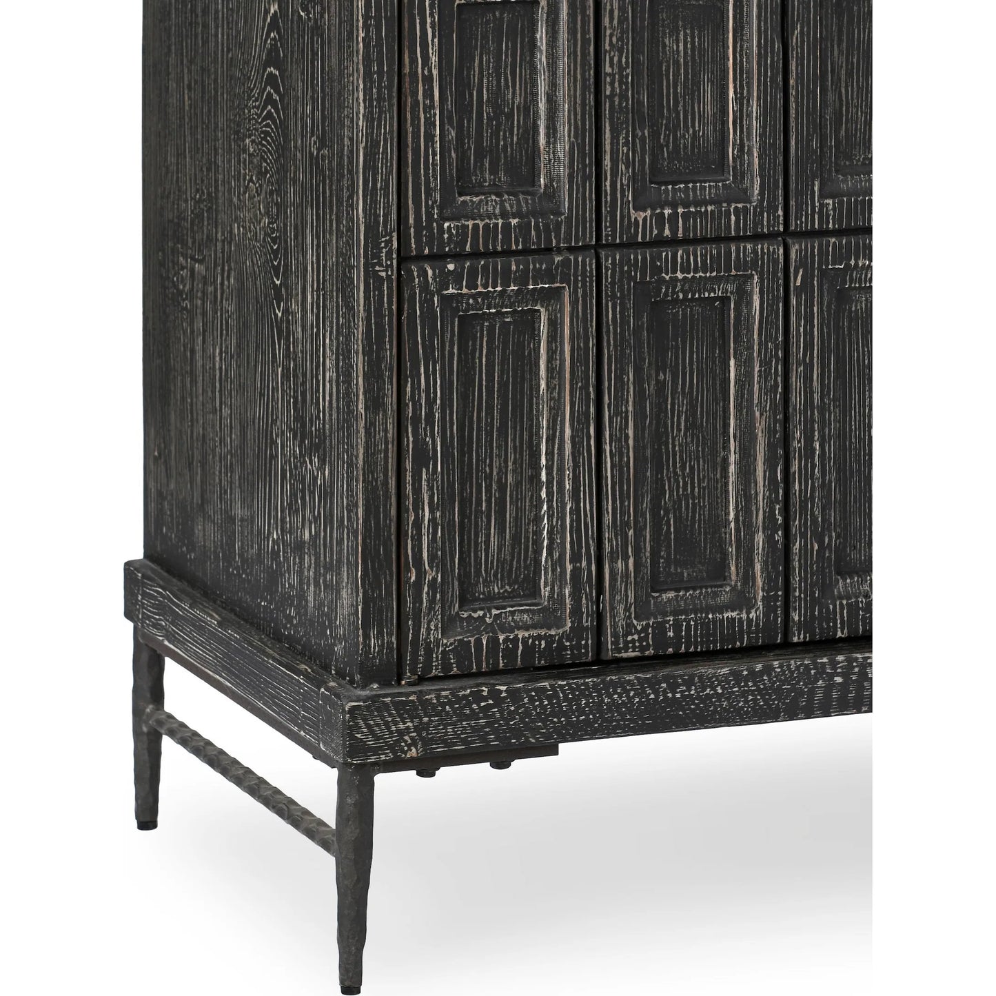 005 SI-2353846 | Closeup | Willmark 6-Door Reclaimed Pine Wood Sideboard Buffet by Classic Home. Made from reclaimed pine in a traditional style.