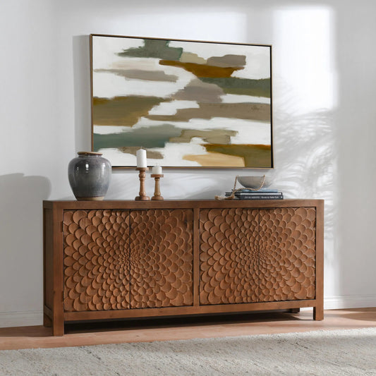 Astrid Buffet Sideboard by Classic Home in brown. Made from reclaimed pine in a unique style.