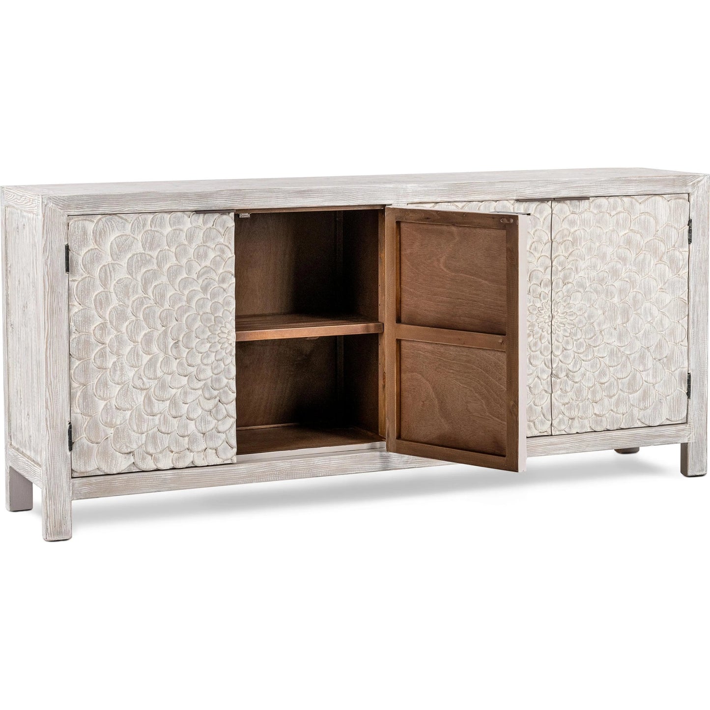 005 SI-2162598 | Additional Silo | Astrid 4DR Sideboard Vintage by Classic Home in cream. Made from reclaimed pine in a modern style.