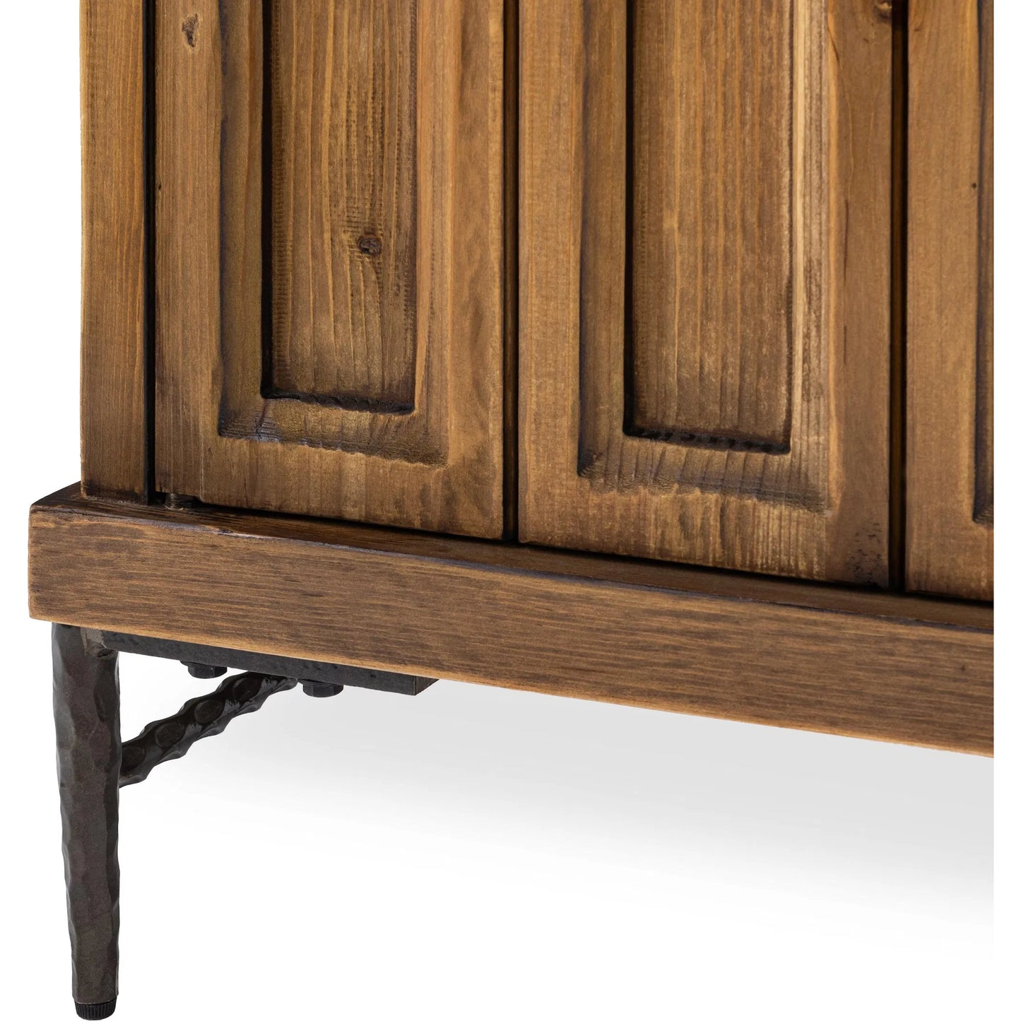 010 SI-2259093 | Closeup | Willmark 6-Door Reclaimed Pine Sideboard Buffet by Classic Home in brown. Made from reclaimed pine in a traditional style.