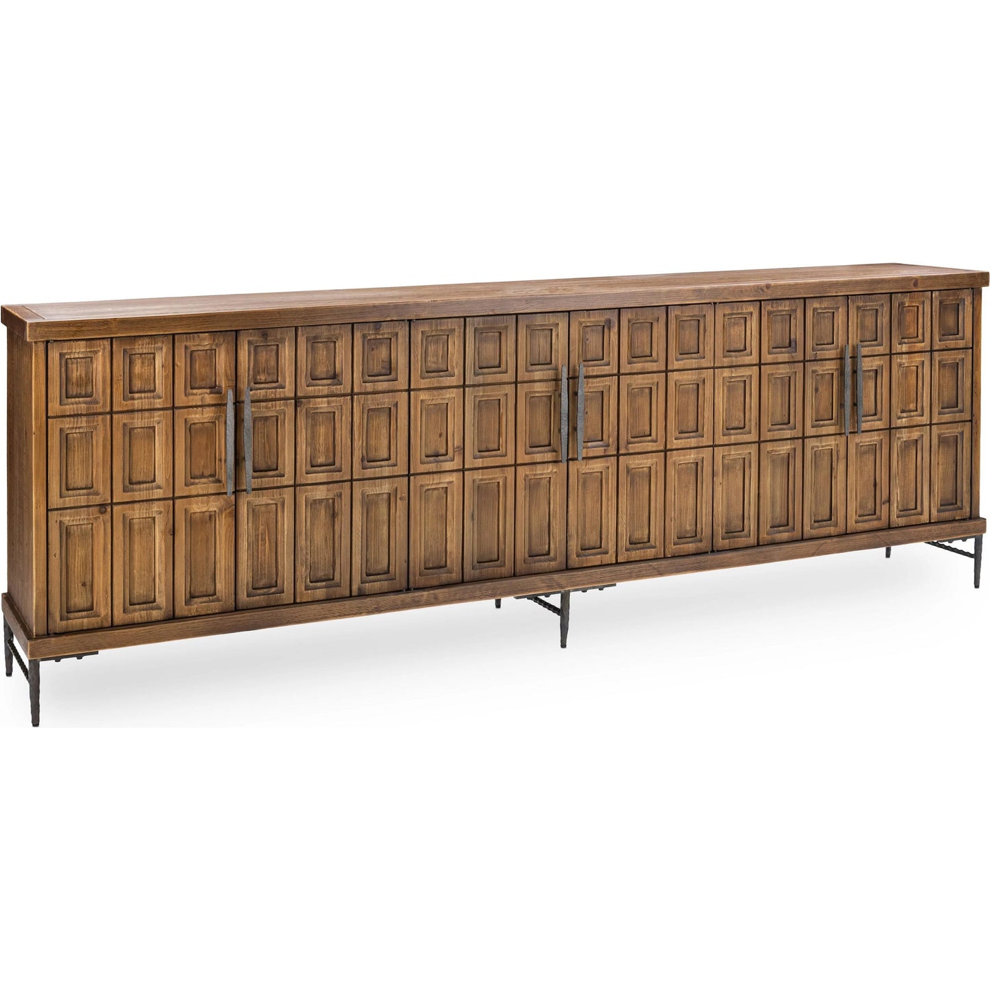 001 SI-2259093 | Primary Silo | Willmark 6-Door Reclaimed Pine Sideboard Buffet by Classic Home in brown. Made from reclaimed pine in a traditional style.