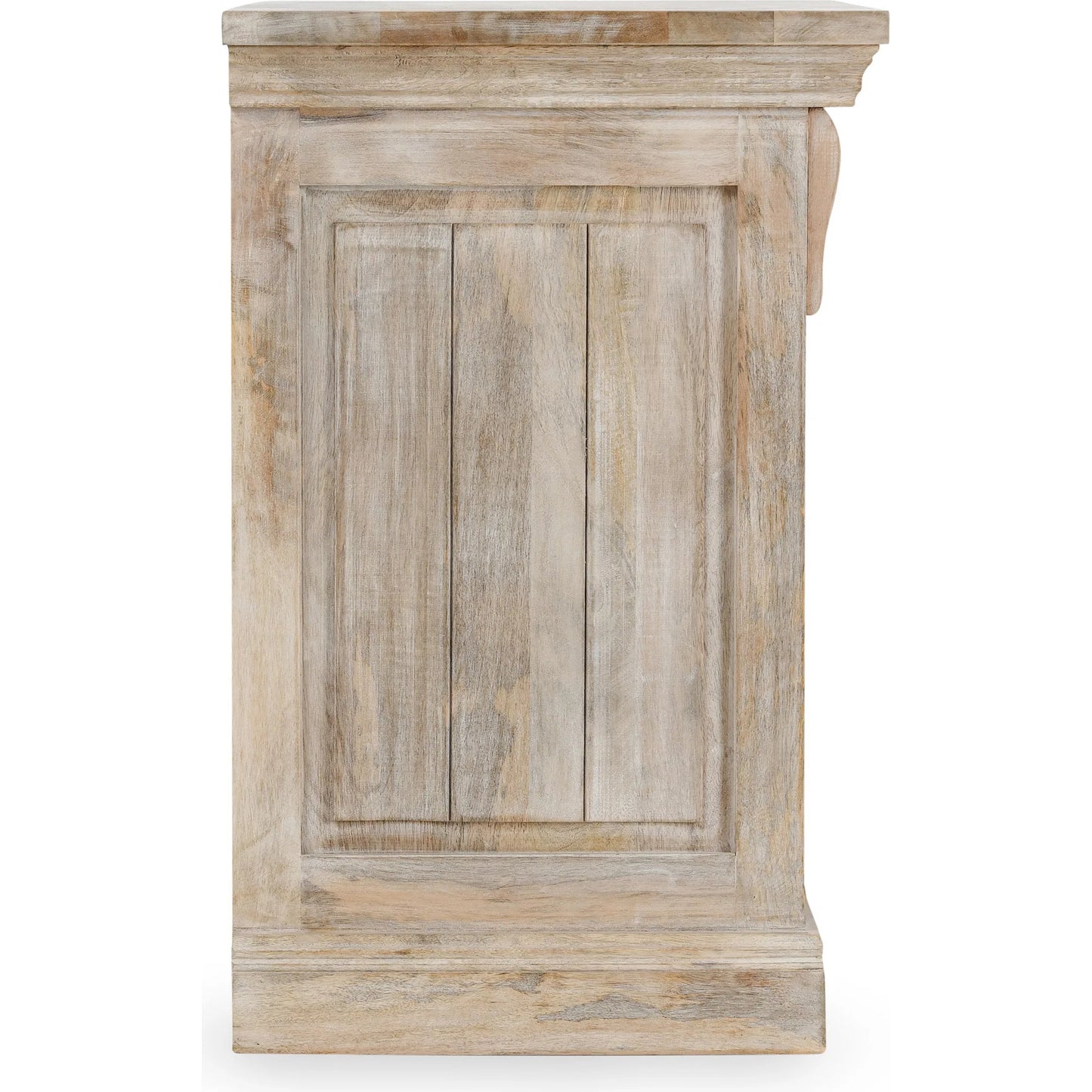 002 SI-2249244 | Additional Silo | Adelaide Three-Door Mango Wood Nightstand by Classic Home in white wash. Made from mango wood in a transitional style.