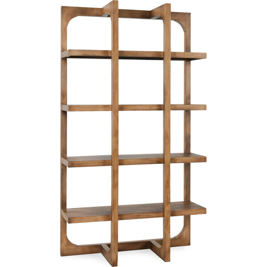 Gordon Acacia Wood Bookcase by Classic Home in natural. Made from acacia wood in a modern style.